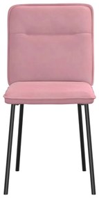 Cadeiras de jantar 2 pcs veludo rosa