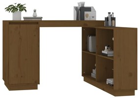 Secretária 110x50x75 cm pinho maciço castanho-mel