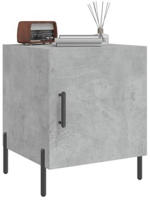 Mesa cabeceira 2pcs 40x40x50 cm derivados madeira cinza cimento