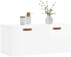 Armário de parede 80x36,5x35 cm deriv. madeira branco brilhante