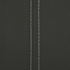 Cadeiras de jantar cantilever 6 pcs couro artificial cinzento