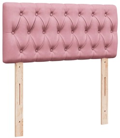 Cama com molas/colchão 90x200 cm veludo rosa