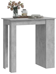 Mesa de Bar Amber com 3 Prateleiras de 102 cm - Cinzento Cimento - Des