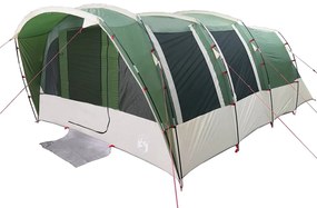 Tenda familiar túnel para 8 pessoas impermeável verde
