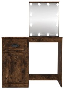 Toucador Vinta com Espelho e Luzes LED - Madeira Rústica - Design Vint