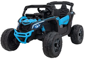 Buggy elétrico para Crianças ATV CAN-AM Maverick 24V 4x4 Rodas Espuma EVA, Assentos couro ecológico Azul