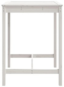 Mesa de jardim 82,5x82,5x110 cm madeira de pinho maciça branco