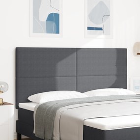 Cabeceira vidaXL Design Simples Cinza Escuro 180 cm Tecido de Veludo