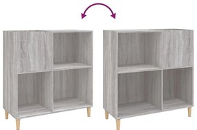 Armário p/ discos 84,5x38x89 cm derivados madeira cinza sonoma