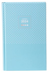 Agenda Diária 2024 Micro Spot Azul Pastel 10X16cm