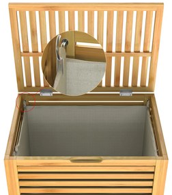 Cesto para roupa suja em bambu 62 L, 51 x 36 x 61 cm Cor Natural