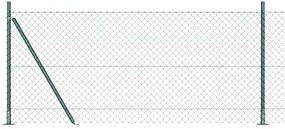 vidaXL Conjunto de Postes de Cerca Prateado 10 x 0.8 m Aço Galvanizado