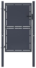 vidaXL Portão de jardim 100x150 cm aço antracite