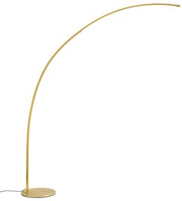 Candeeiro de Pé em Arco Moderno de Latão com LED e Dimmer Tátil - Arlow