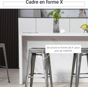 Conjunto de 4 bancos de bar industriais empilháveis (MESA NÃO INCLUIDA), com altura do assento de 76 cm, em metal prateado