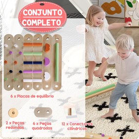 AIYAPLAY Traves de Equilíbrio Jogo de Equilíbrio de Madeira para Crian