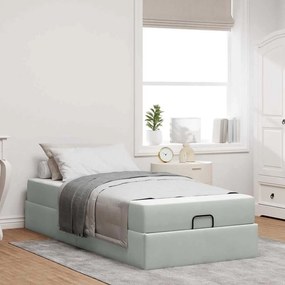 vidaXL Estrutura da Cama Cinzento-claro 100 x 200 cm Veludo