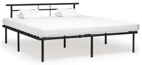 vidaXL Estrutura de cama metal 200x200 cm preto