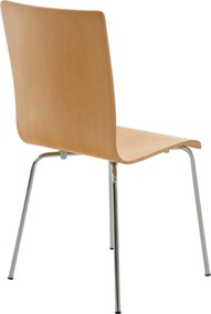 Conjunto de 2 cadeiras de cozinha e sala de jantar Pepe 43 x 87 x 47 cm Cor Natural