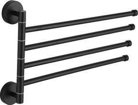 Mexen cabide rotativo quádruplo para toalhas, preto - 7039244-70