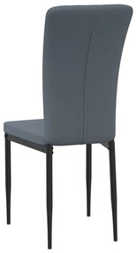Cadeiras de jantar 2 pcs veludo cinzento-escuro