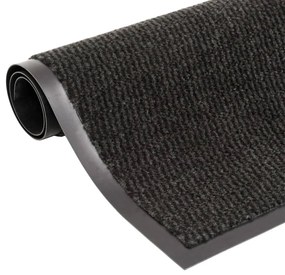Tapete controlo pó retangular tufado 2pcs 40x60cm preto
