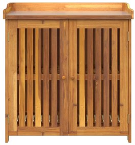 Armário de Jardim com armazenamento com porta Castanho 78 x 36.5 x 78c