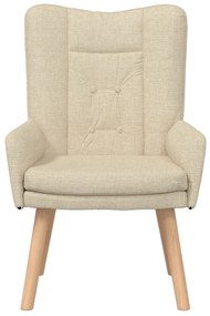 Poltrona Relaxante vidaXL em Tecido Creme