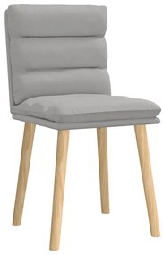 Cadeiras de jantar 2 pcs tecido cinza nuvem