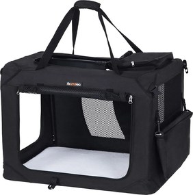 Transportadora para animais de estimação 70 x 52 x 52 cm Preto