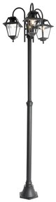 Lanterna exterior clássica preta 235 cm 3-luzes IP44 - Berta