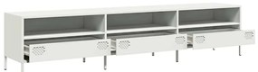 Móvel de TV 202x39x43,5 cm aço laminado a frio branco