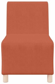 Poltrona 55 cm tecido corduroy laranja vermelho