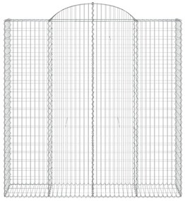 Cestos gabião arqueados 10 pcs 200x50x200/220 ferro galvanizado