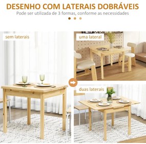 Mesa de Jantar Romeo Extensível com Laterais Abatíveis - Design Natura