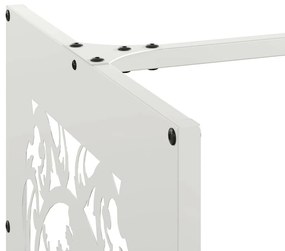 Suporte para lenha 40x40x40 cm aço laminado a frio branco