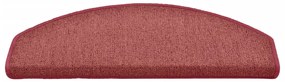 Tapete/carpete para degraus 15 pcs 65x24x4 cm vermelho