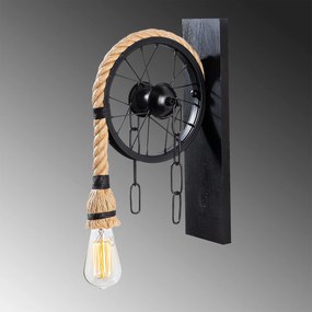 Aplique de Parede Erebos – Preto – 15 x 26 cm