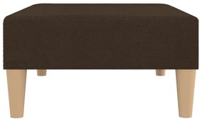 Apoio de pés tecido 78x56x32 castanho-escuro