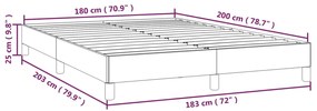 Estrutura de cama sem colchão 180x200 cm tecido cor creme