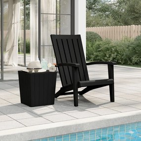 Cadeira de jardim Adirondack polipropileno preto
