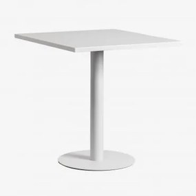 Mesa de jantar quadrada de metal (70x70 cm) Mizzi Cinza Claro - Sklum