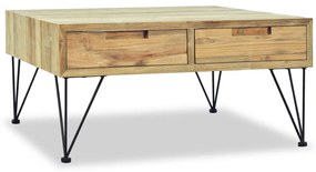 Mesa de centro em teca maciça 80x80x40 cm