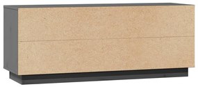 Móvel de TV 110,5x35x44 cm madeira de pinho maciça cinza