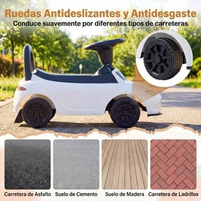 Carro de empurrar para crianças – Brinquedo deslizante com design de apoio no chão e espaço de arrumação – Carro para sentar e deslizar para trás – Br