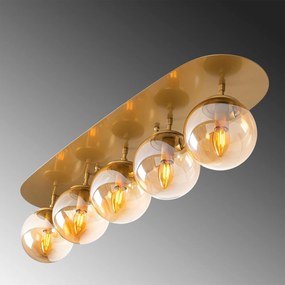 Candeeiro de Teto Well – Dourado – 90 x 23 x 25 cm