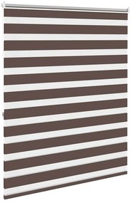 Estore de rolo 120 x 175 cm, linhas de zebra / Café