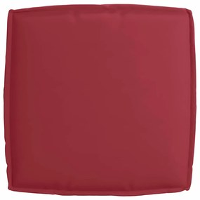 Almofada de Palete Para Assento Vermelha Vinho 60 x 60 x 12 cm Tecido