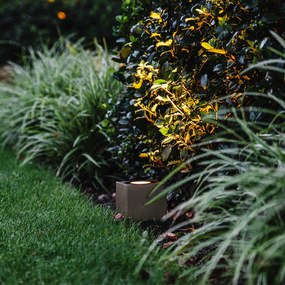 Projetores de jardim industriais castanho ferrugem quadrado IP65 - Lennard