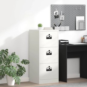 vidaXL Armário de Arquivo com gaveta Branco 44 x 50 x 106.5 cm